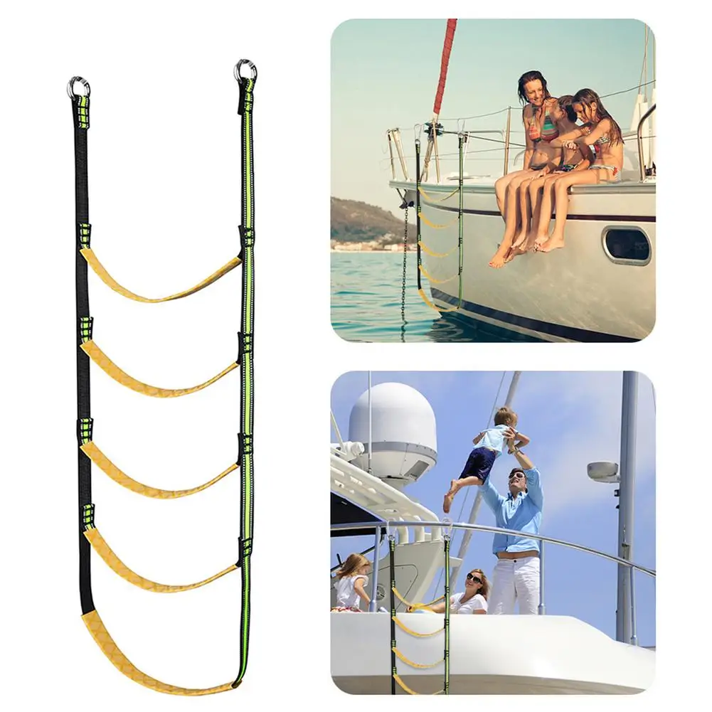 Pieghevole Corda Appesa Scala Leggera A Prova Di Uv Forniture Per L'Intrattenimento In Acqua Per Barche Gonfiabili Kayak Jet Skis Canoes