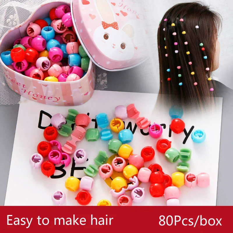 2024 New Arrival Cute Beads Hairpin For Girls Candy Colors Plastic Mini Hair Clips Charm Doug Buckles For Hair Style Accessories