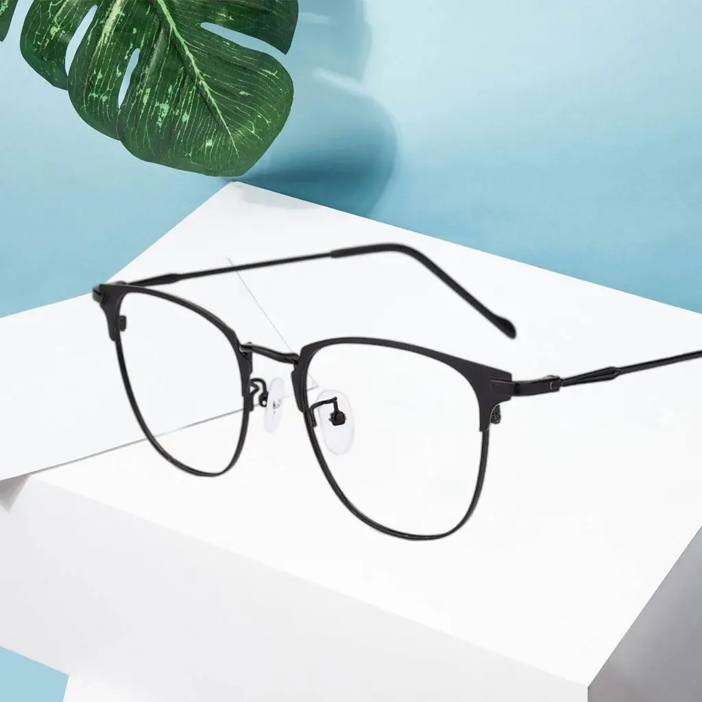 Blue Light Blocking Glasses Clear Lens Metal Frame for Sleep Better Anti-