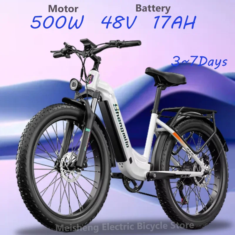 Ebike Shengmilo MX06 Pro Electric Bike 500W Motor Power Fat bike electric 26" E-bike 48V 17.5AH Battery Ebike
