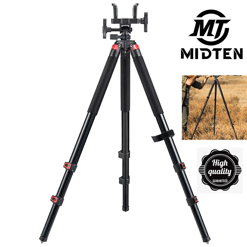 MIDTEN Hunting Rest with Sturdy Aluminum Frame Adjustable Legs Hands-Free Operation Outdoors hunting rest