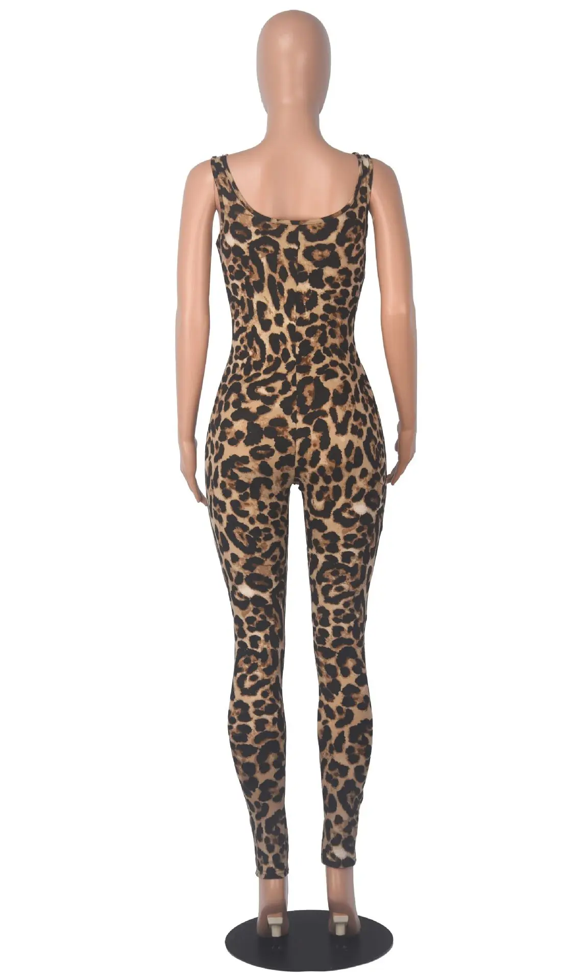 Szkzk-monos largos con estampado de leopardo o serpiente para mujer, ropa sin mangas Sexy para fiesta y Club nocturno, mono con pantalones