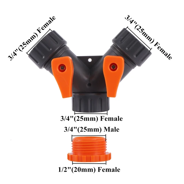 1/2 " - 3/4" Y Szelepcsatlakozó Szabványos Csaptelep Adapter Kerti Öntözési Öntözés -Elosztó Mezőgazdasági Cső Illesztése 1 Db - Image 2