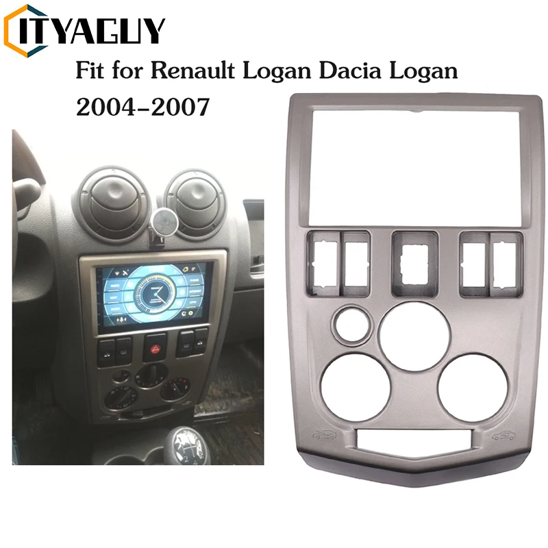 

Frame for Radio 2 Din for Renault Logan Dacia Logan 2004-2007 for Renault DVD Panel Plate Fascia Radio Double Din 2 Din Frame