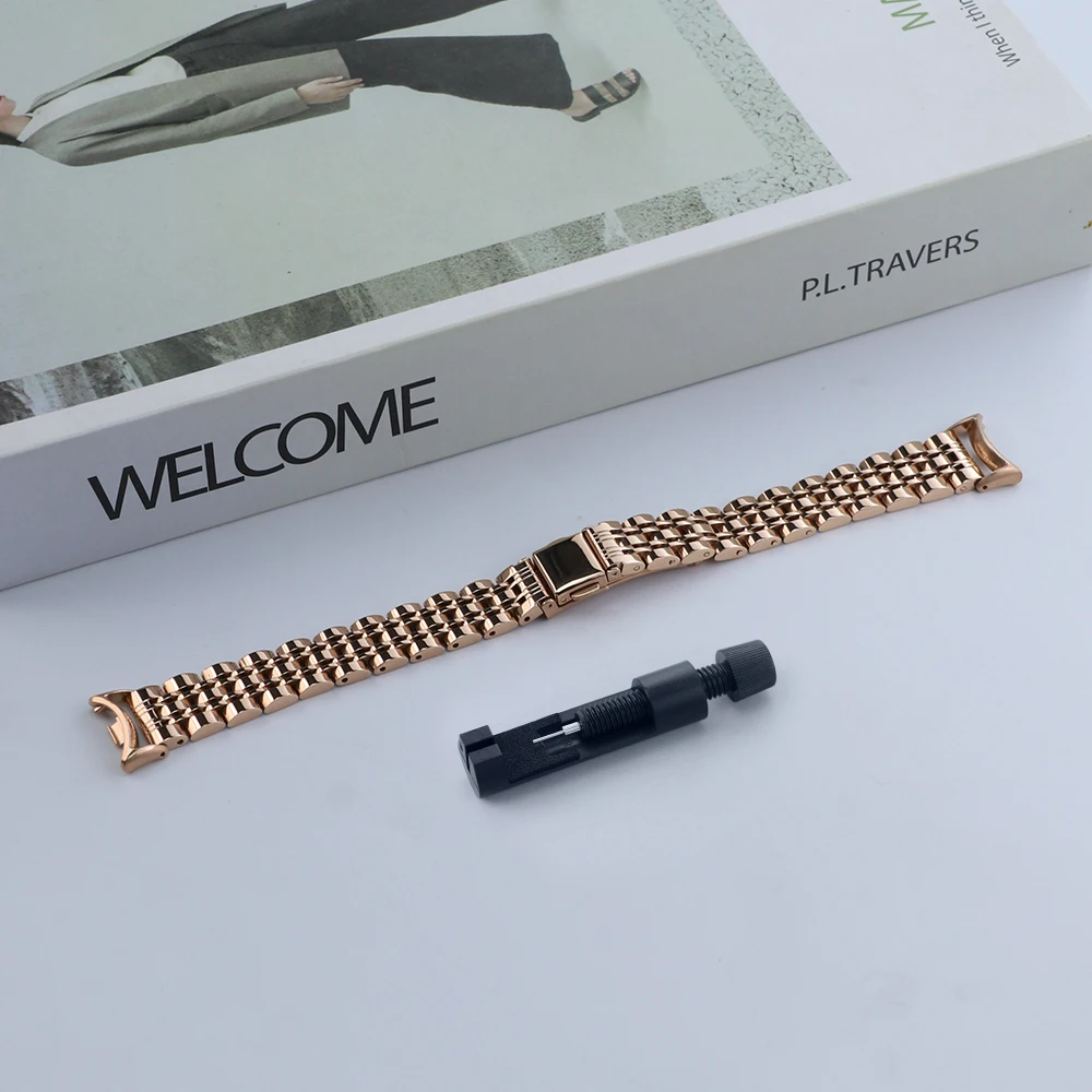 Elegant Stainless Steel Watch Strap - Premium Metal Bracelet Strap