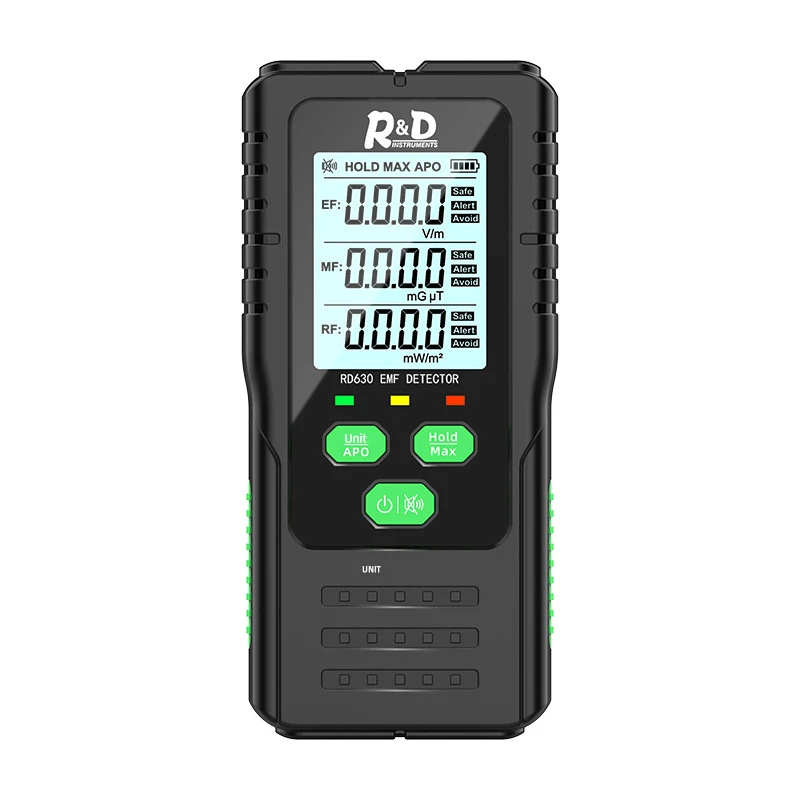 3 in 1 Electromagnetic Radiation Detector Electric Field Magnetic Field RF Detector High Frequency Measuring Instrument 6