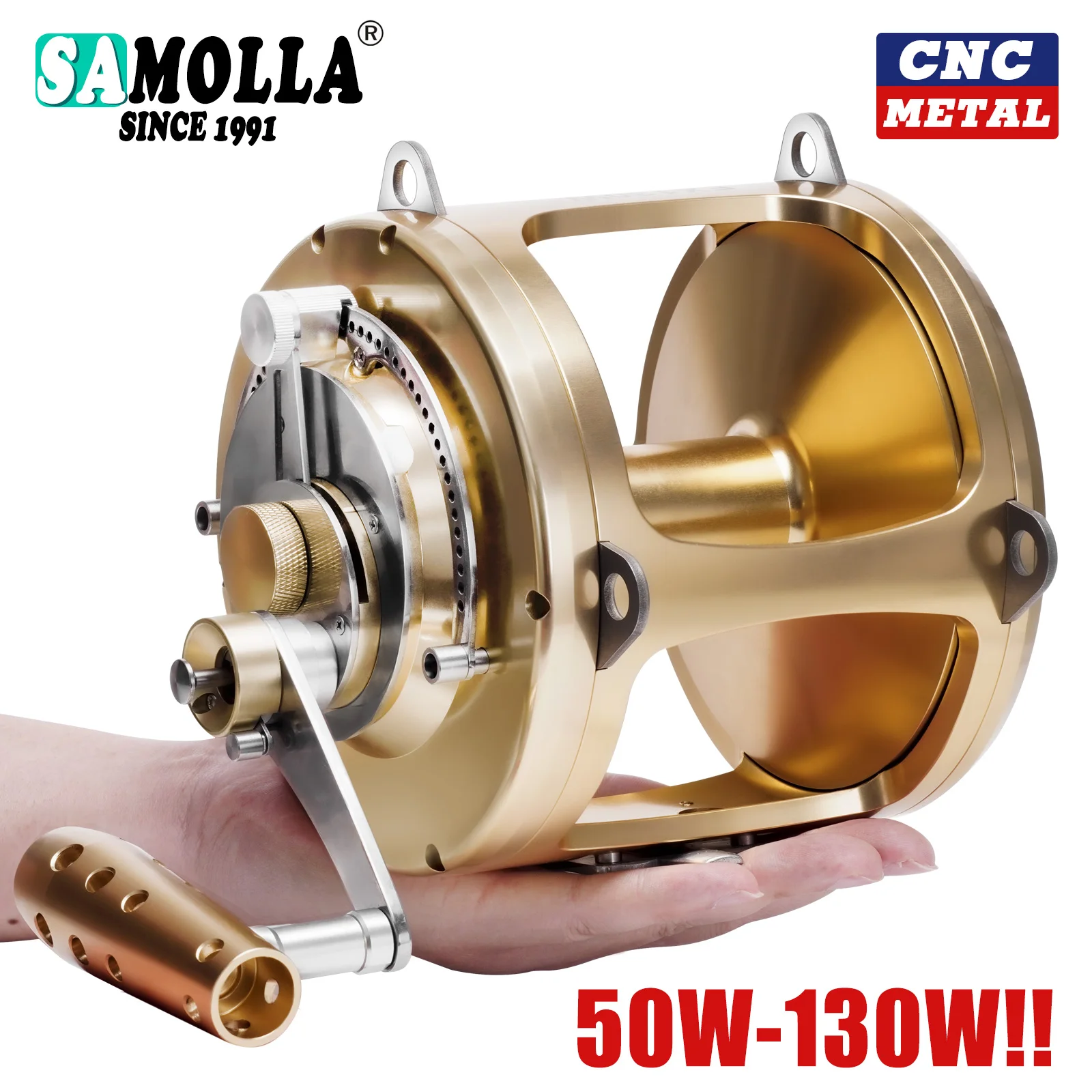 アルミ合金釣りリール,50w,80w,SAMOLLA-CNC w,48-80kg,スロージギング 