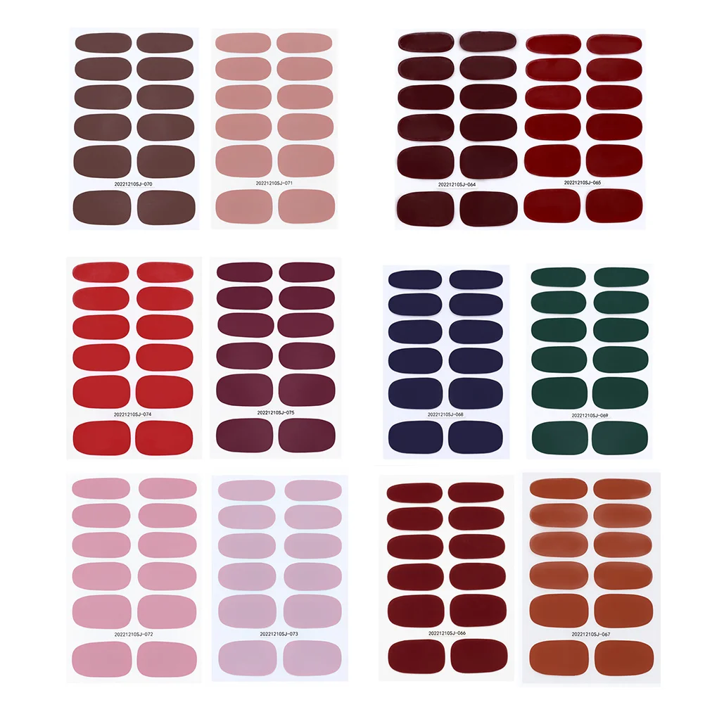 

12 Sheets Nail Decals Strips Women Nail Art DIY Decoration Nail Wraps for Women (Included Nail File)