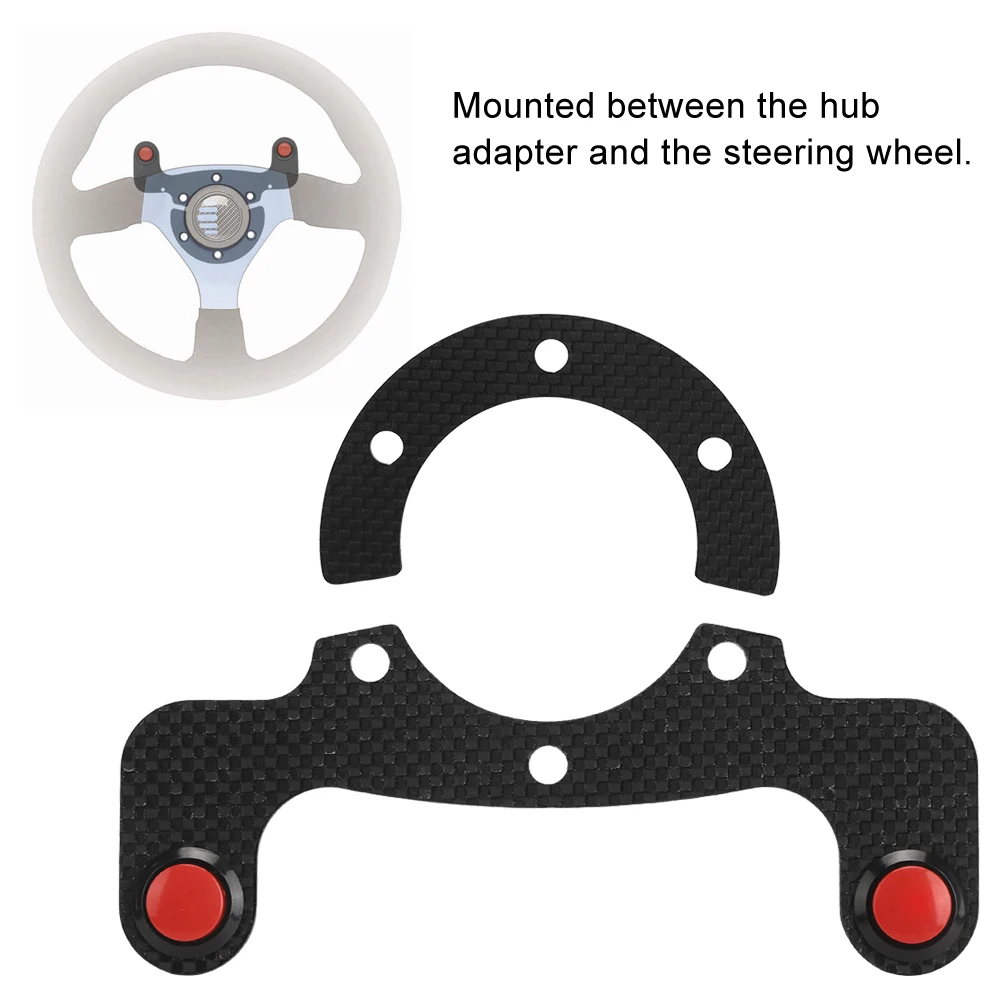 Horn Switch Steering Wheel Switch Carbon Fiber External Horn Button Kits 6 Bolts Dual Button For MOMO/OMP/Nardi/Sparco Steering Wheel