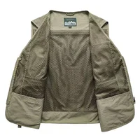 14 Pocket Summer New Men's Tactical American Hiking Fishing Vest Men's Photographer Mesh Workwear Sleeveless Jacket Tool Vest - Image 6