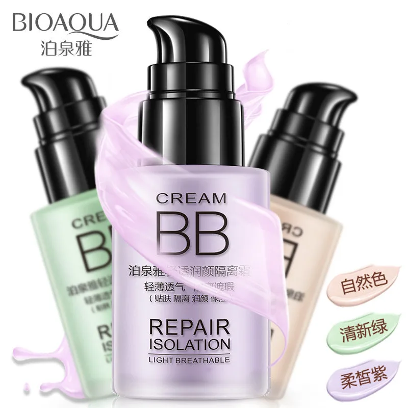 

BIOAQUA BB крем светильник, Прозрачный Крем, осветляет кожу, тонкий консилер, восстанавливает, изоляция, 30 г