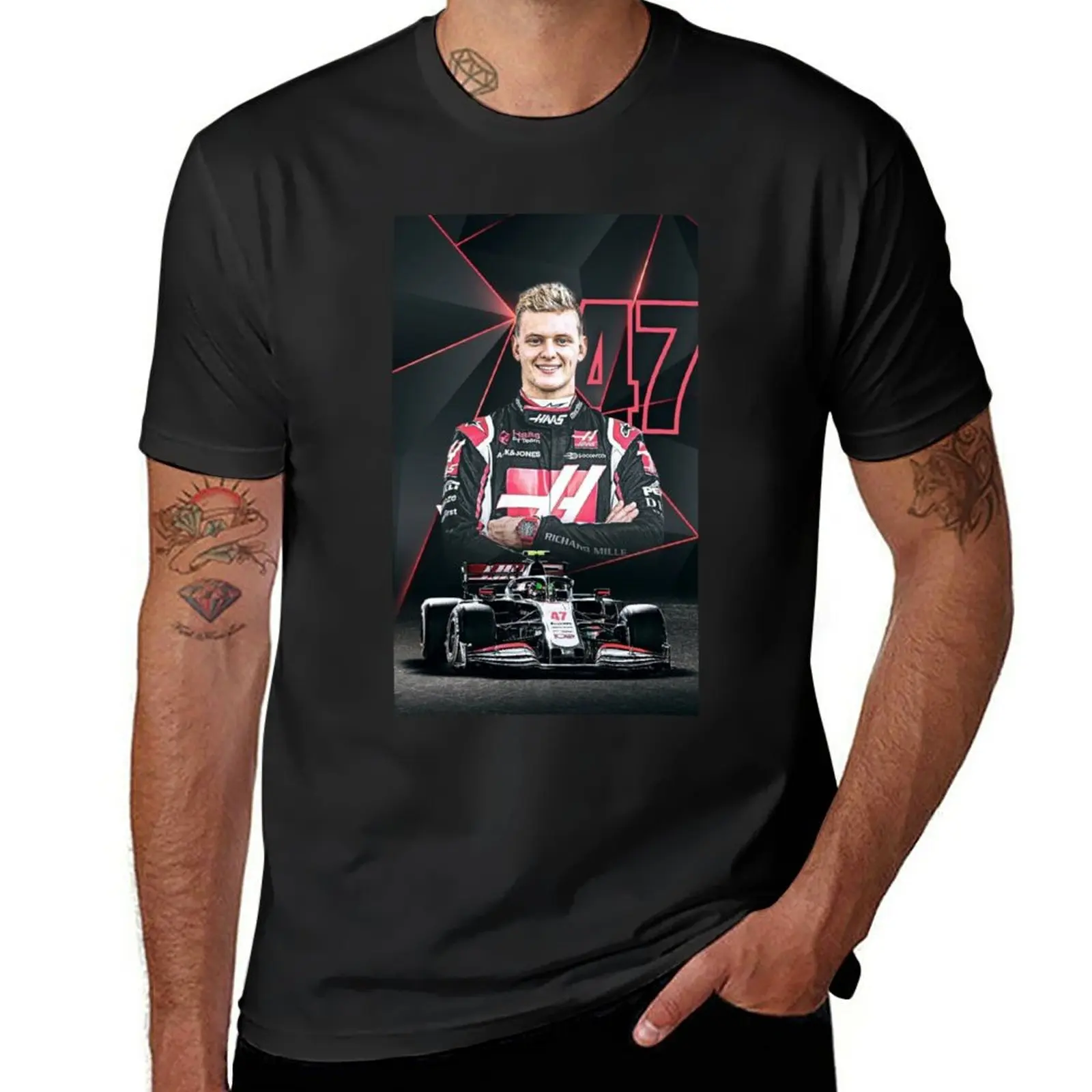 

mick schumacher T-Shirt for a boy summer top summer clothes plain white t shirts men