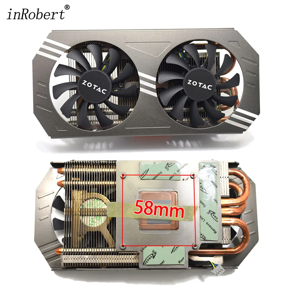 Original Gtx 970 4pin Cooler Fan For Zotac Gtx 970 4 Gb Amp Extreme Core Edition Zt 10p Video Card With Heatsink Radiator Fans Cooling Aliexpress