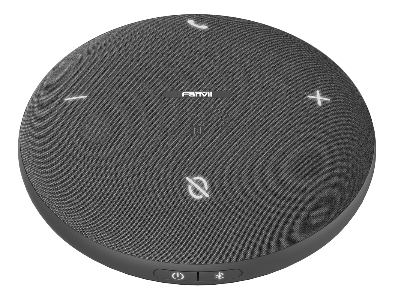 Speakerphone for conferences via NFC/Bluetooth wireless pairing as well as USB wired connection