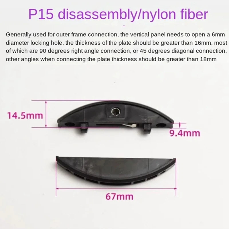 50Pairs Woodworking Lamino Woodworking Fastener 2-In-1 Fastener Connector Reusable Accessories