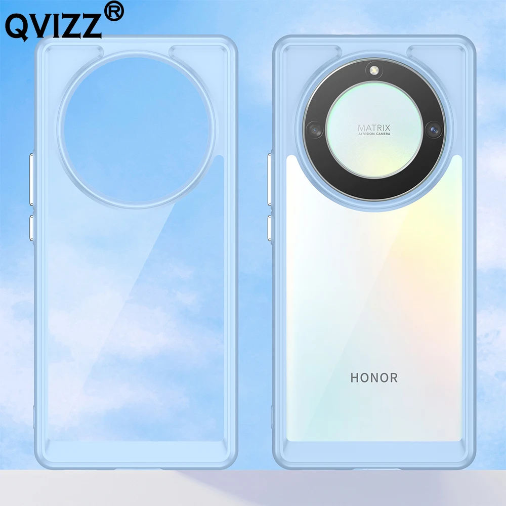 

Clear Case for Huawei Honor X9a RMO-NX1 Luxury Ultra-thin Soft Silicone Edges Hard Armor Shockproof Cute Phone Cover HonorX9a