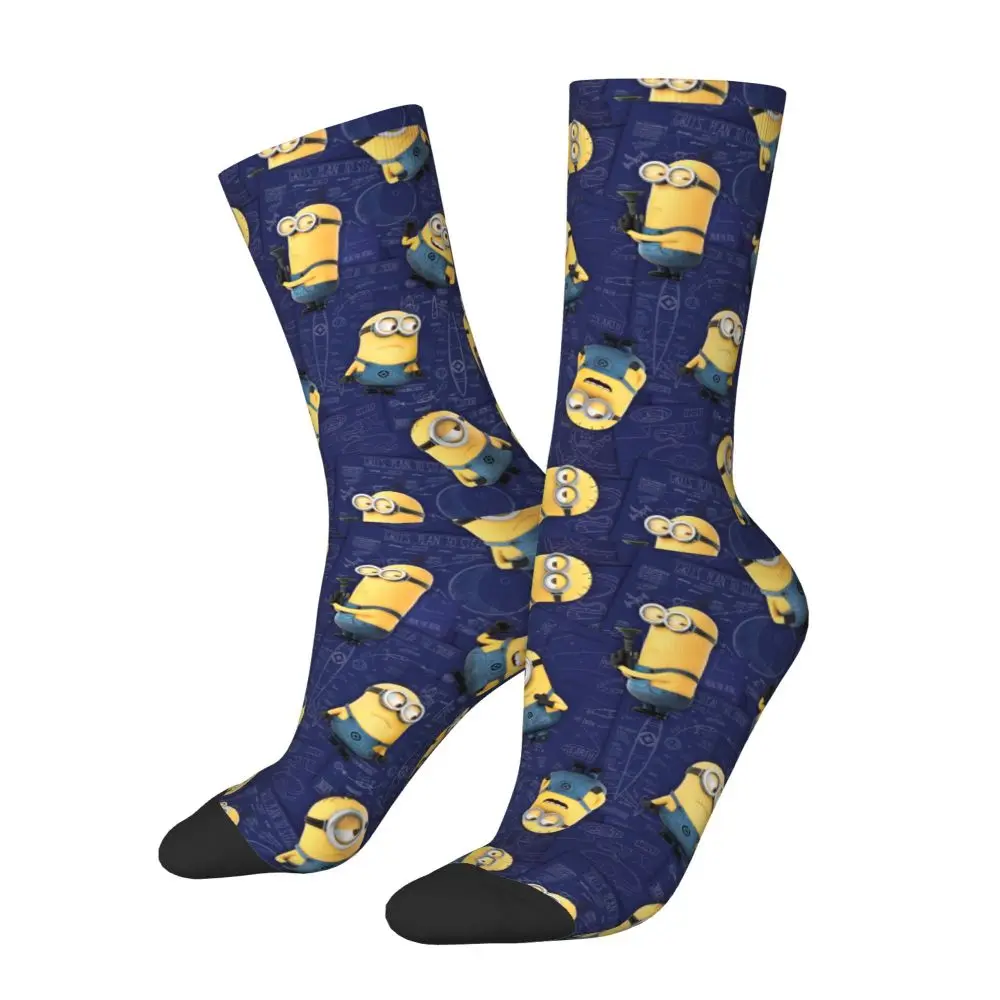 Custom Cool Print M- Minions Cartoon Socks for Women Men Stretchy Summer Autumn Winter M- Minions Bananas Crew Socks 192 S80d430614f34463380b07dec06392845s