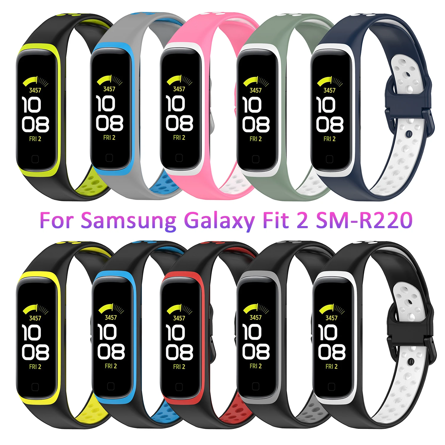 

Силиконовый ремешок для спортивных часов, 1 шт., для Samsung Galaxy Fit 2 SM-R220, сменный Браслет для Samsung Galaxy Fit2 Correa