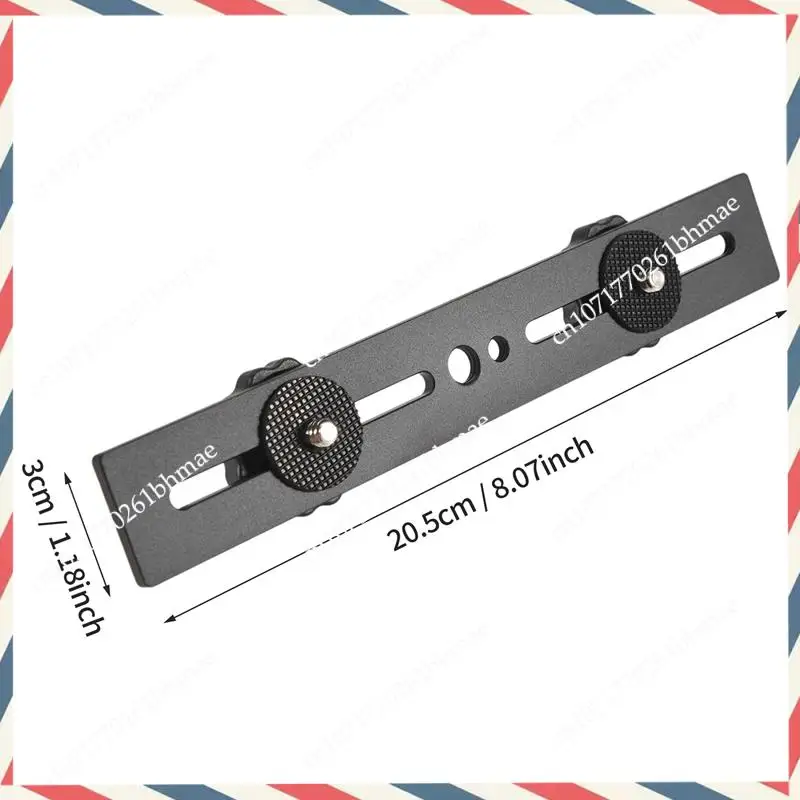 -A21Z 8 인치 듀얼 플래시 카메라 마운트 삼각대 브래킷, 3D 입체 사진 DSLR 카메라 액세서리 용 1/4 나사 포함