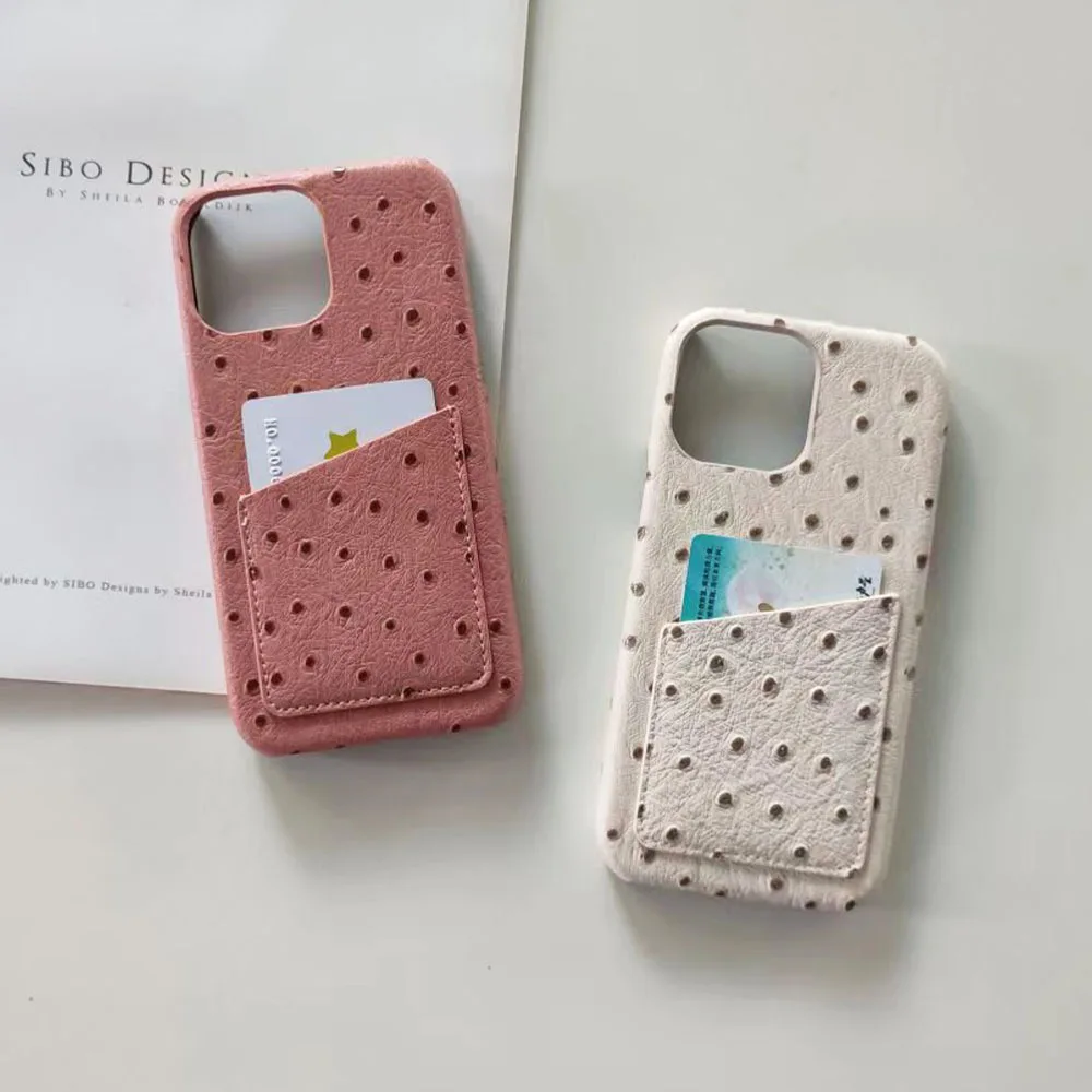 Strawberry pattern leather Card Slot Phone Case for iPhone 14 13 12 Mini 11 15  Pro Max X XR XS 6 7 8 Plus SE Wallet Back Cover - AliExpress