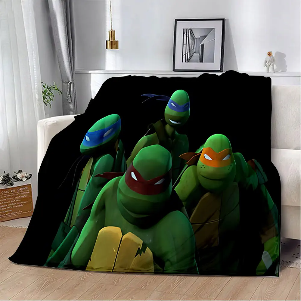 N-Ninja Turtles Printed Blanket Picnic Blankets Warm Blanket Soft and Comfortable Blanket Home Travel Birthday Gift 6