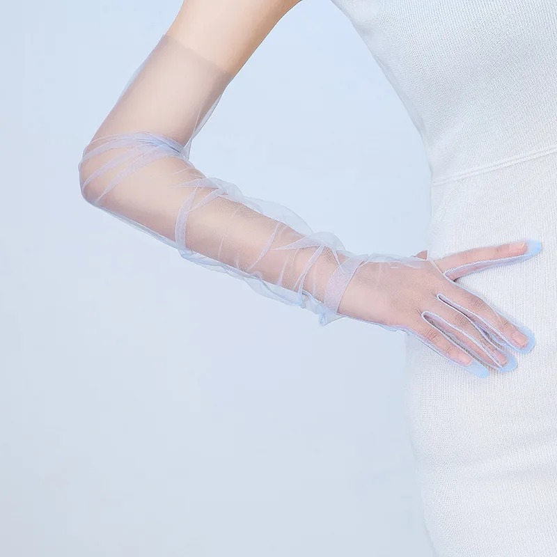Long Gloves Lace Mesh Dress Wedding Dress Gloves