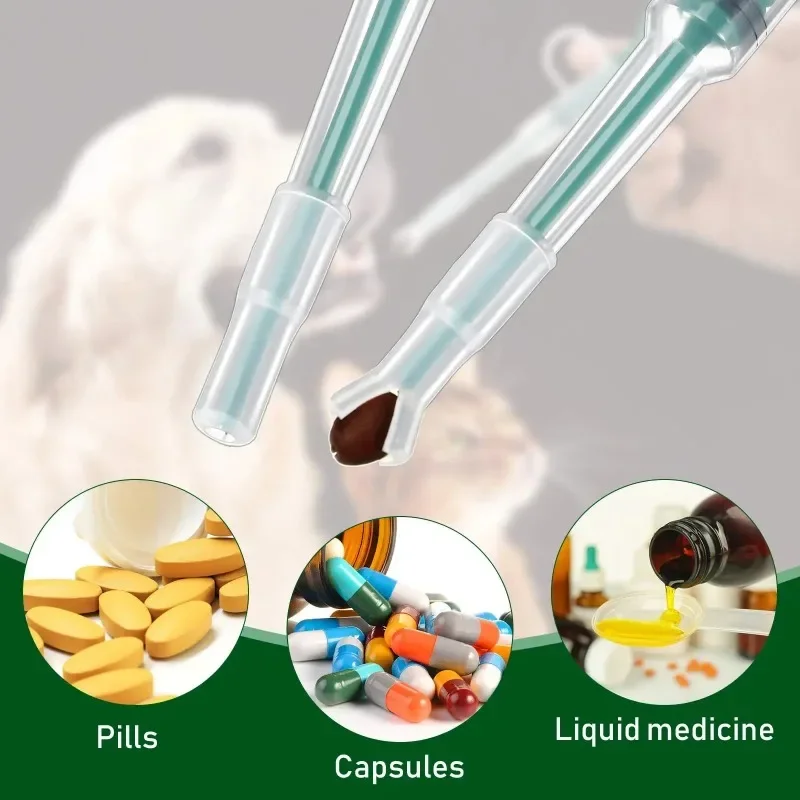 Pet Medication Dispenser, Pressing Feeding Stick for Cats and Dogs, Eating Pills, Pills, Medication Artifacts, Pet Sickness Care - 5