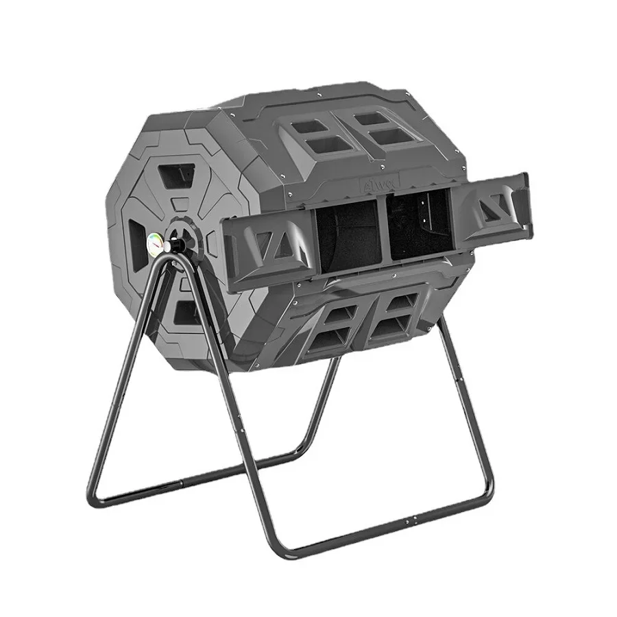 לגינה חיצונית מחסום קומפוסט עם מד חום 160 ליטר מחסום פסולת קומפוסט עם מחסום