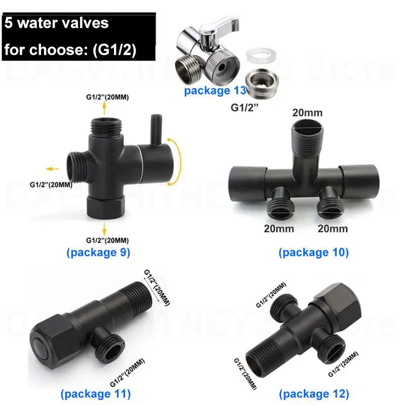 Description Picture 5 of itemprotable Hand Toilet bidet Sprayer Gun shower head Black Faucet Stainless Steel wc Bathroom water hose holder Self Cleaning U26