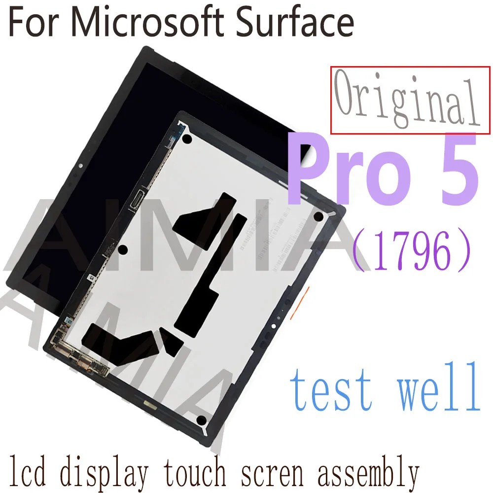 12.3 "Lcd Pro 5 Originale Per Microsoft Surface Pro 5 1796 Display Lcd Touch Digitizer Assembly Lp123Wq1 Surface Pro5 Schermo Lcd