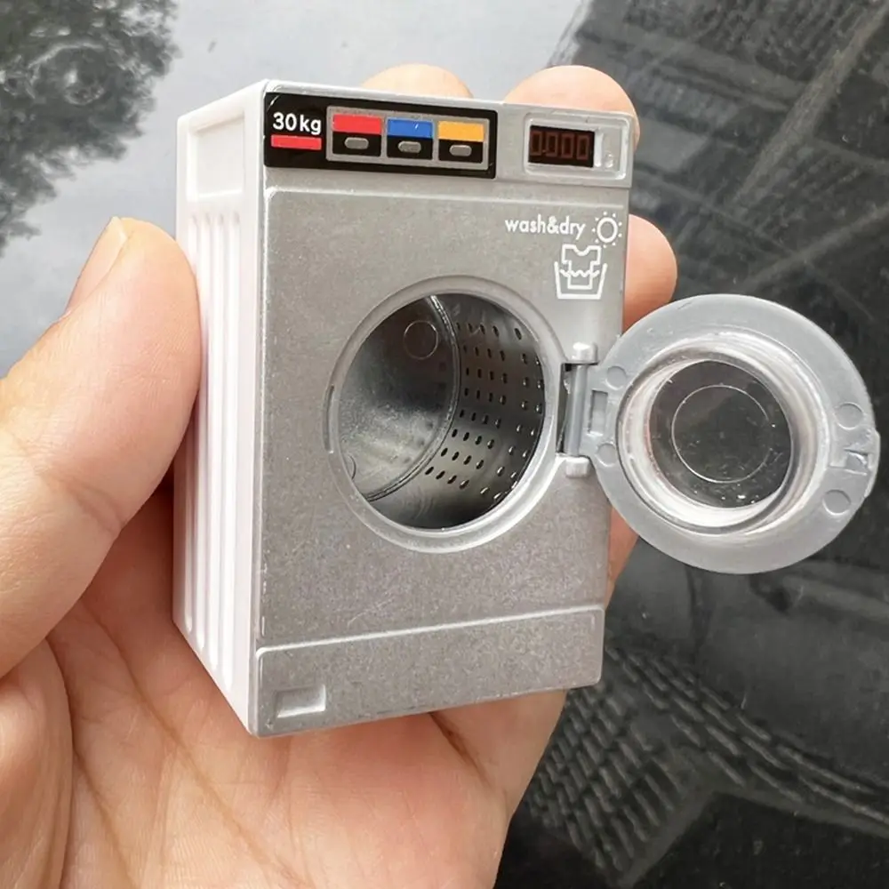 1:12 Dollhouse Miniature Mini Washing Machine Model Home Decor Plastic Doll House Simulation Furniture Accessories Toys