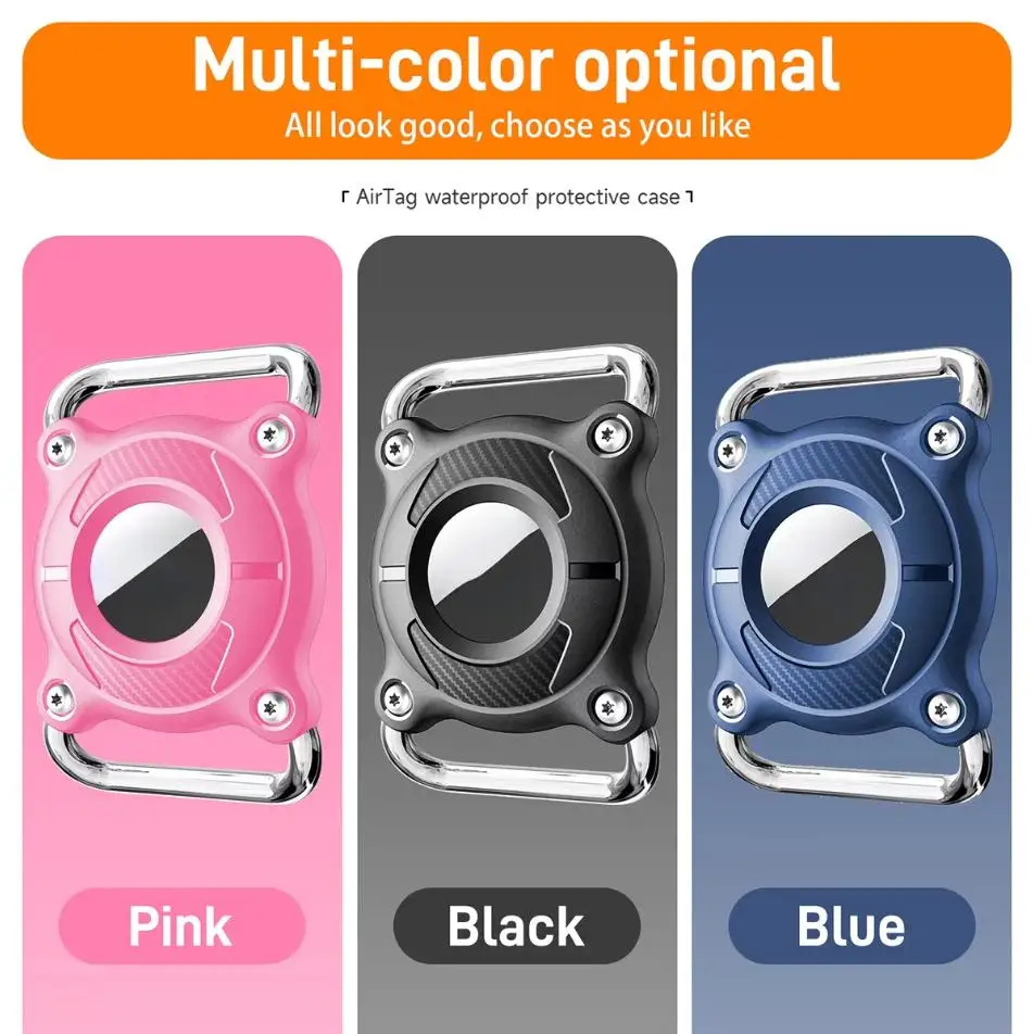 Airtag Dog Collar Holder Waterproof Airtag Case for Dog Collar with Removable Metal Loop Light Weight fit for Apple Airtags