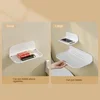 Foldable Wall Shelf Punch-Free Wall-mounted Plastic Floating Shelf Household Bathroom Toilet Towel Clothes Storage Rack 4