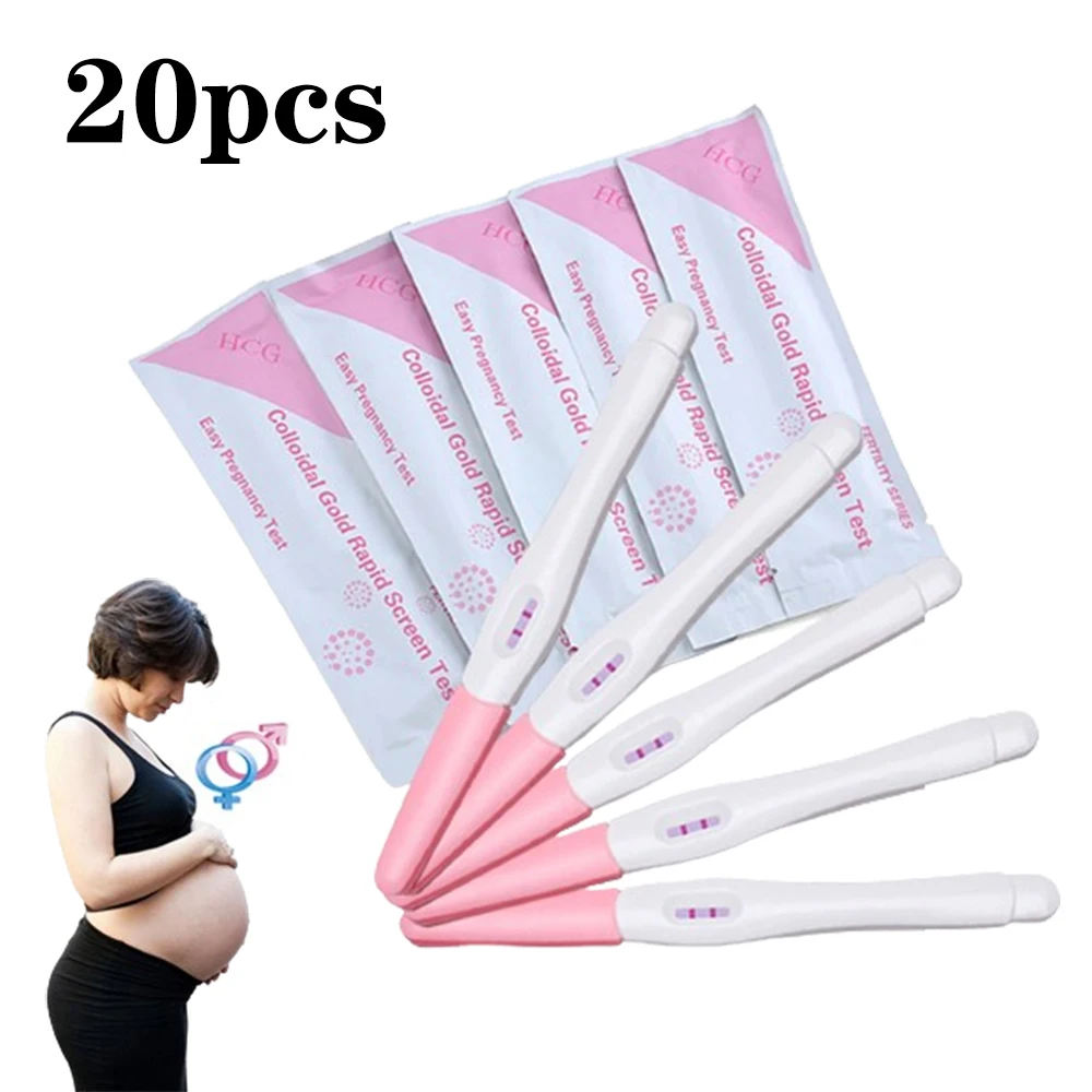Women Early Pregnancy Test Strips 20pcs Hcg Testing Pen Fast Response Over 99% Accuracy Pregnancy Kits For Home Urine Measuring