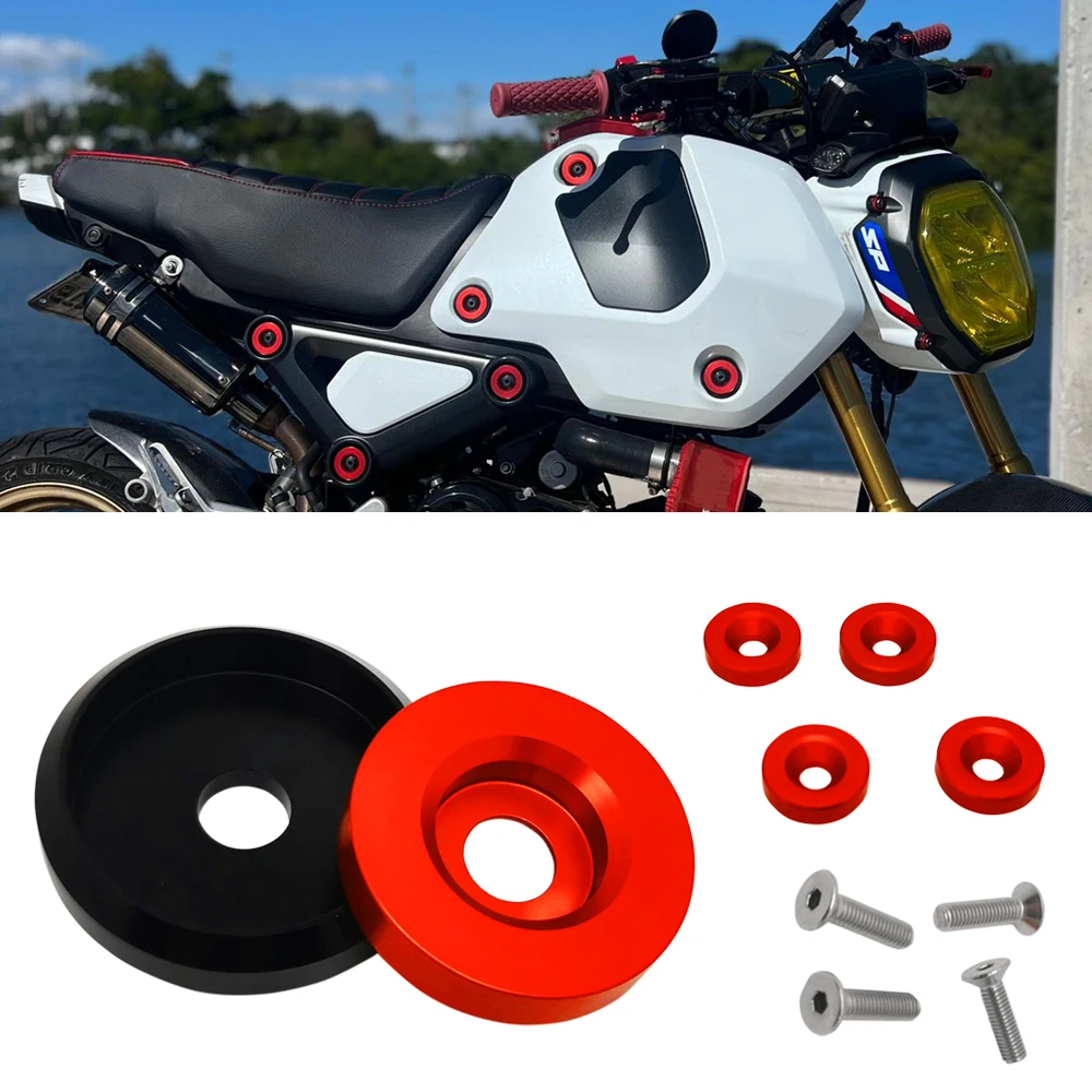 

CNC Aluminum Made Red Colored Verge Washer Kit for Honda Grom 125 2022-2024