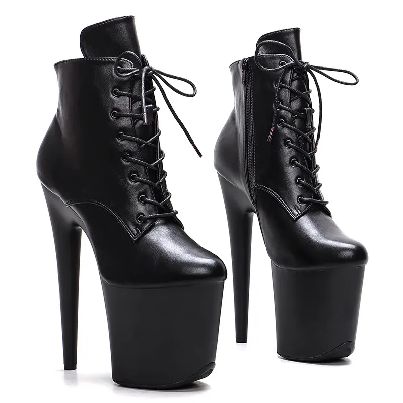 

LAIJIANJINXIA New Fashion PU Upper 20CM/8inches Pole Dancing Shoes High Heel Platform Women's Modern Boots 089