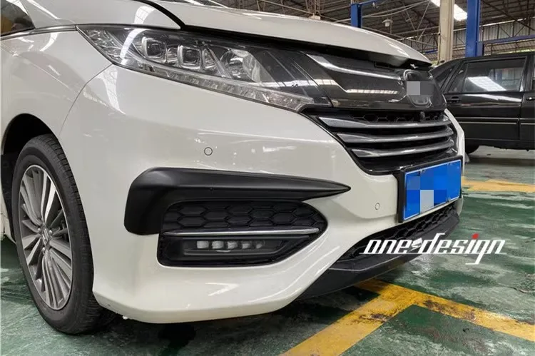 

NOBLESSE ABSOLUTE style primer black/glossy black painted ABS Car foglight brows air diffuser For HONDA ODYSSEY 2018