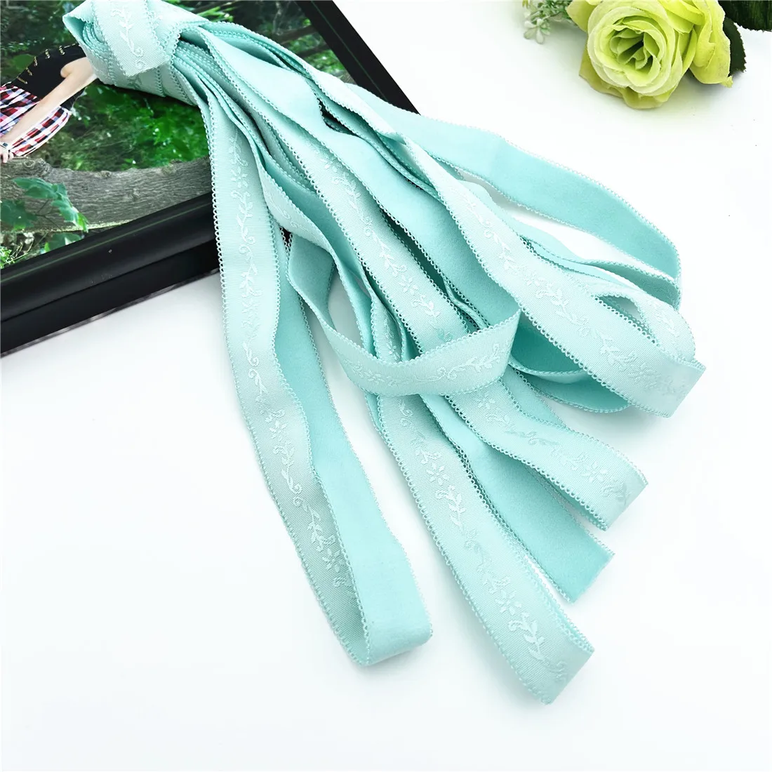 6M/Lot Width 1.50~2.40cm Narrow Quality Elastic Stretch Lace Trim 2