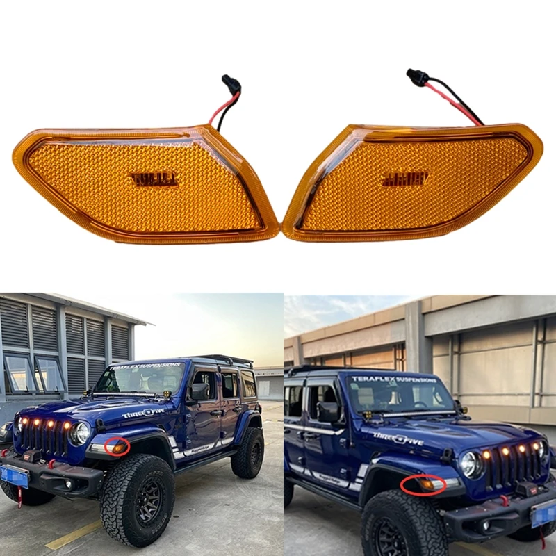 

1 пара, светодиодсветильник Передние поворотники для Jeep Wrangler JL 2018 2019 2020
