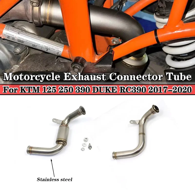 

For KTM 125 250 390 DUKE RC390 Motorcycle Exhaust Connector Tube Mid Middle Link Pipe Slip on Exhaust System 2017 2018 2019 2020