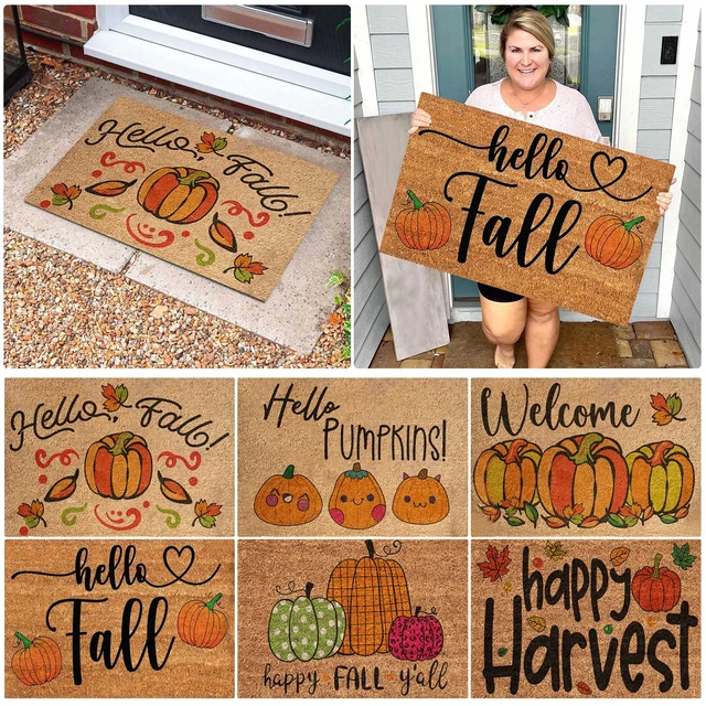 happy Fall Y'all Cute Turkey Door Mat, Indoor Mat, Creative