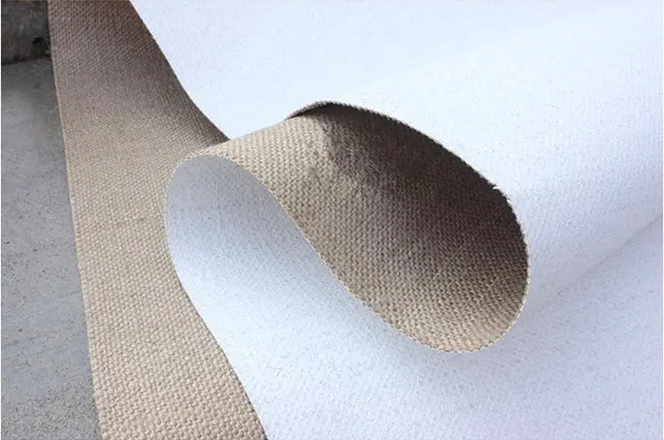 754g 1.7m painting canvas roll & heavy pure jute painting primed canvas roll for artist