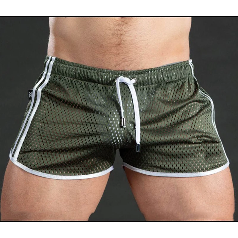 

Quick Drying Sports Shorts For Men Fitness Training Gym Casual Mesh Breathable Soft Beach Trunks Short Pants Clothing