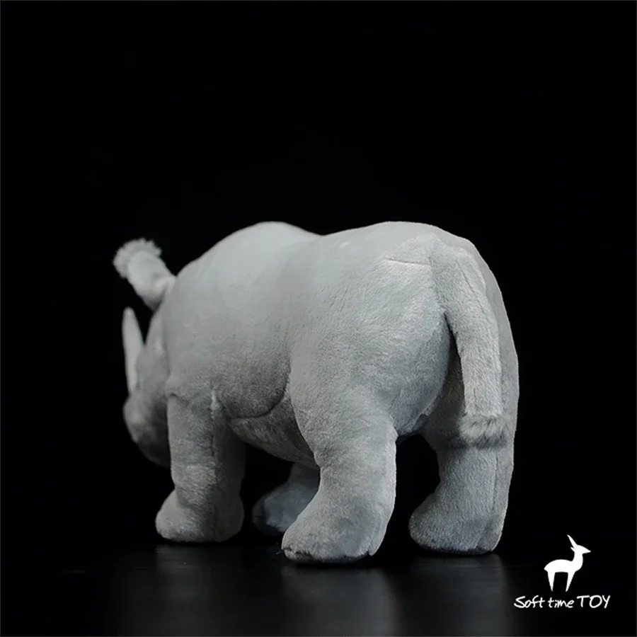 White Rhinoceros High Fidelity Anime Cute Plushie Rhino Plush Toys Lifelike Animals Simulation Stuffed Doll Kawai Toy Gifts Kids 4
