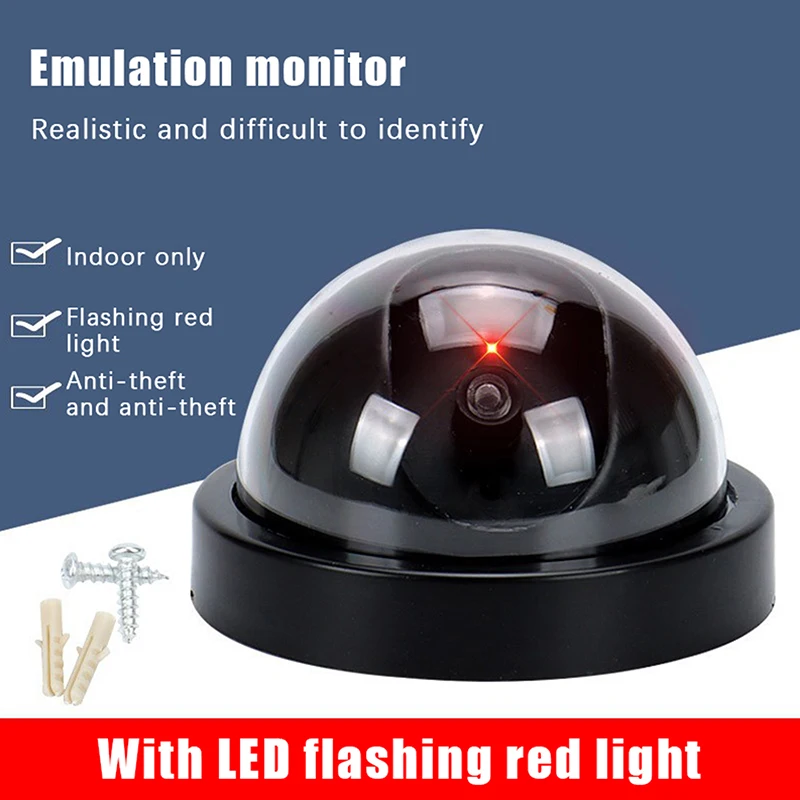 Dummy Waterproof Security Surveillance Camera With Flashing Red Led Light Outdoor Indoor Simulation Camer