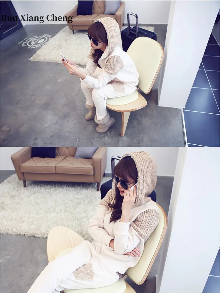 Women's Sweatshirt Set Fall Winter 2023 New Free Shipping Thickened Korean Fashion Two-piece Home Casual Style Hooded Sweatshirt