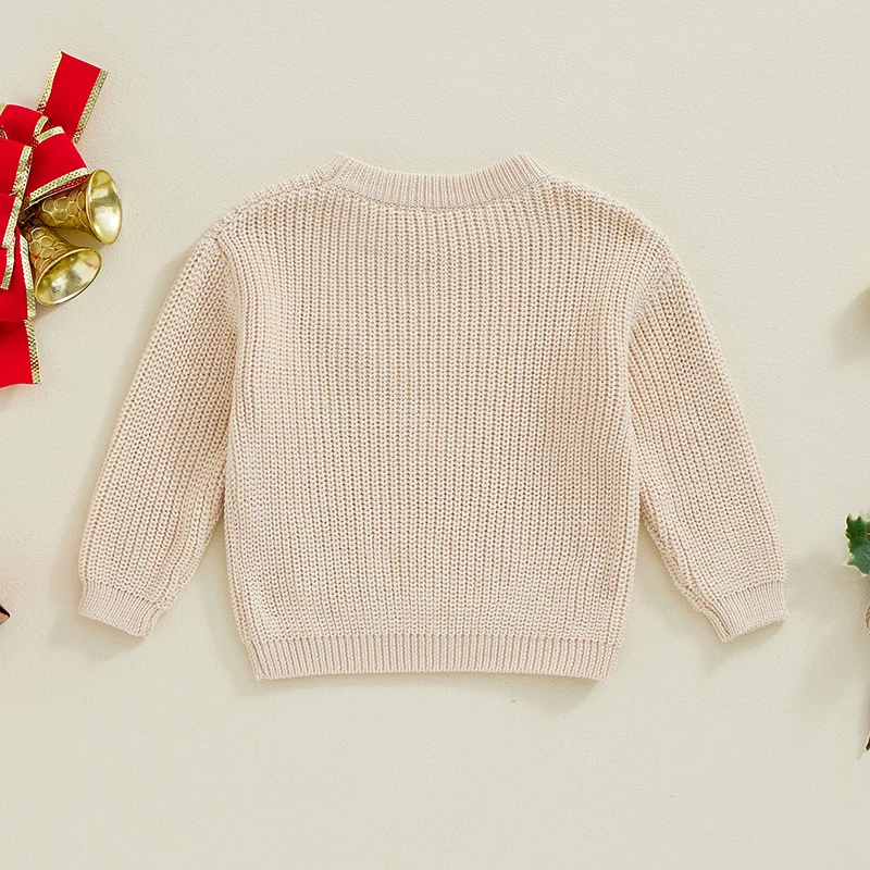 Toddler Baby Boy Girl Christmas Sweater Long Sleeve Knit Pullover Top Newborn Fall Winter Clothes