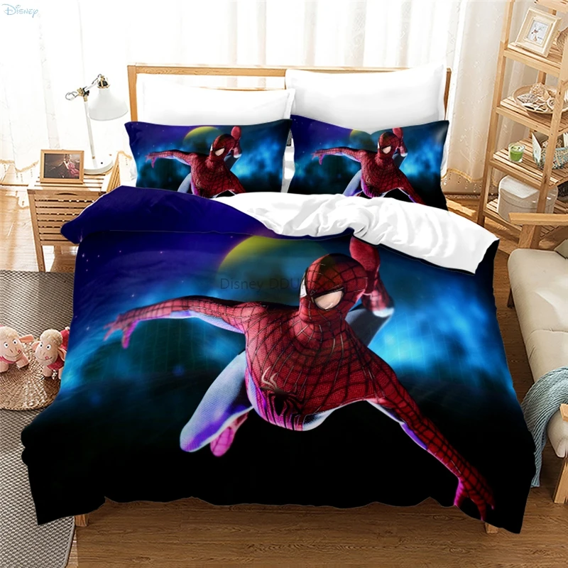 2022 Cute Cartoon Spider Man 3d Bedding Set Duvet Cover Sets with Pillowcase Twin Full Queen King Size for Boys Girls Kids Gifts 