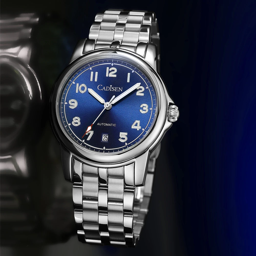 

CADISEN 2024 New 39MM Men Automatic Mechanical Watches MIYOTA 8215 Sapphire Stainless Steel Clock Waterproof Watch for Men