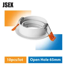 

10 PCS/LOT Square Recessed Light LED Ceiling Cut-Out 65mm Adjustable Fixtures Frame GU10 MR16 Lamp Holder 360 Degree Rotation